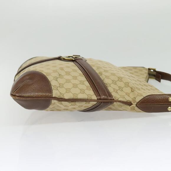 GUCCI GG Canvas Shoulder Bag Beige Gold - Picture 5 of 12